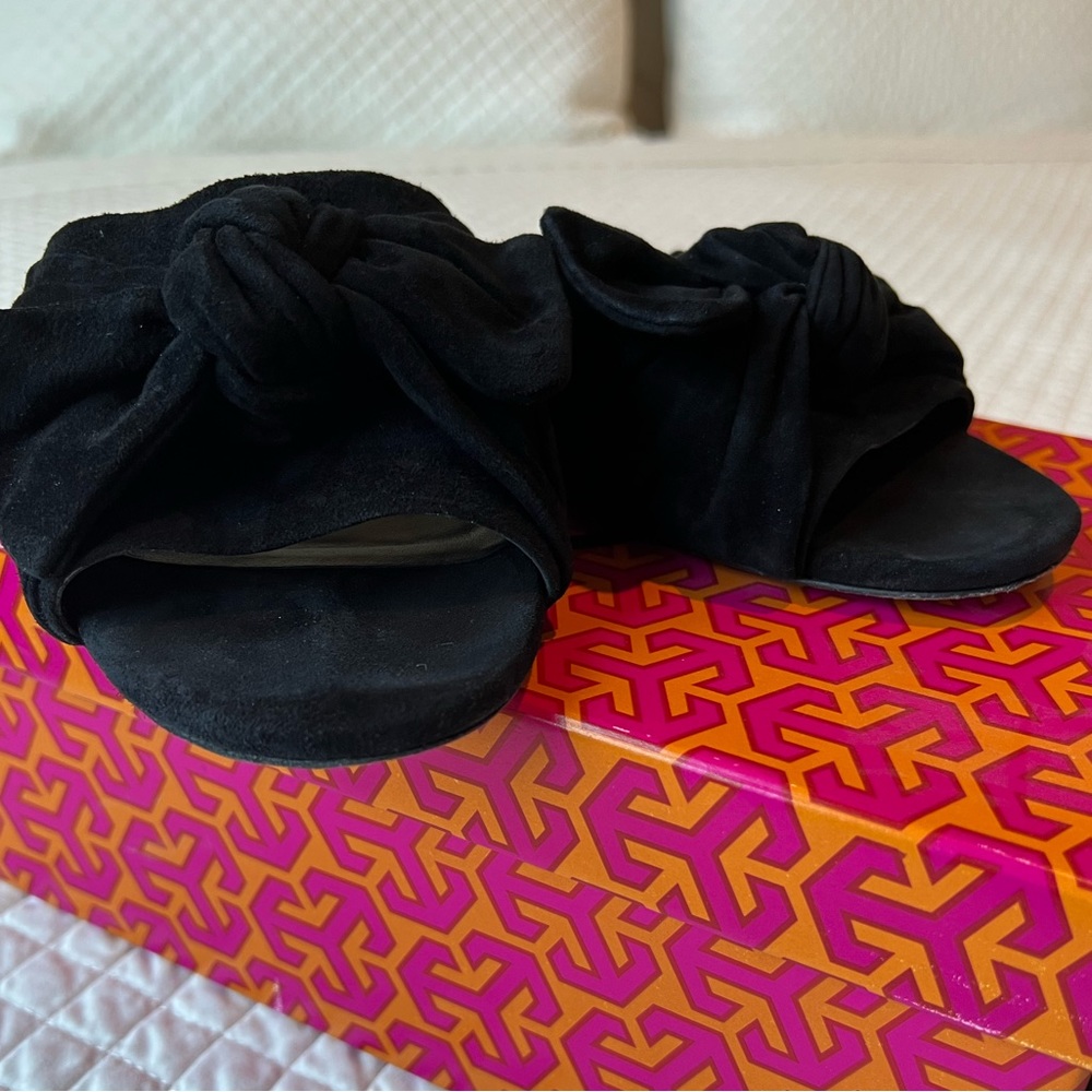Tory Burch - Annabelle Bow Slides - Black -Size 6 - image 3